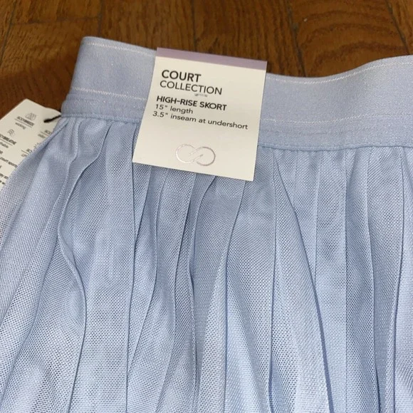 Calia Skort Pleated Mesh High-Rise Blue Court Athletic‎ Tennis XL $88 - Picture 4 of 5